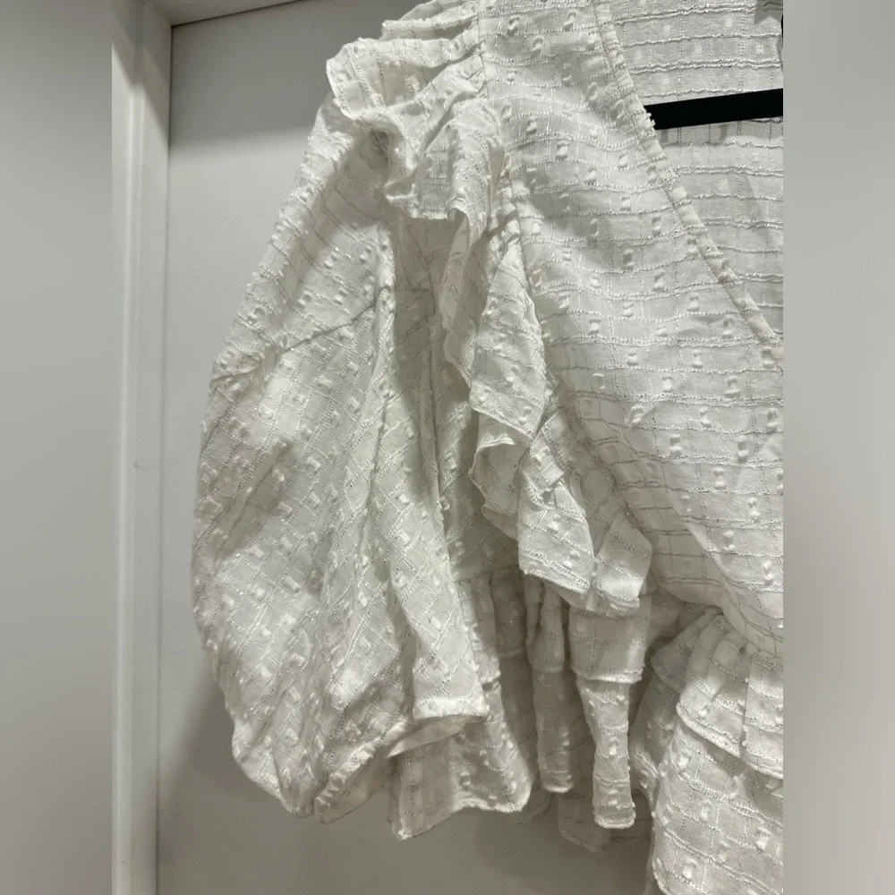 Rhode White Ruffle Blouse - Picture 5 of 7